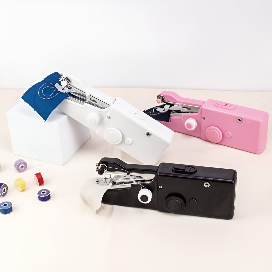 Mini Handheld Cordless Electric Sewing Machine - Portable Stitcher for Clothes, Fabrics, and Needlework